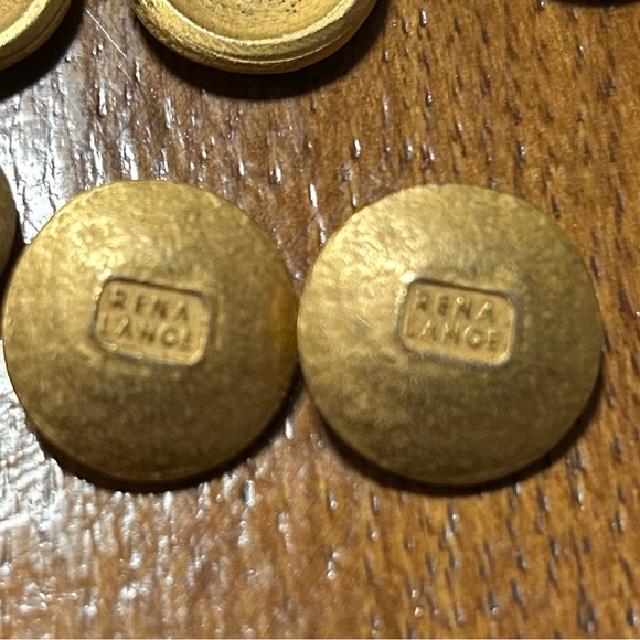Rena Lange Designer Brass Buttons - Picture 3 of 4